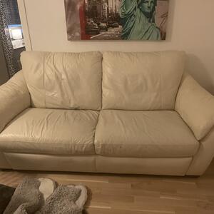 Fin soffa 2 sits skinn