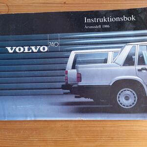 Instruktionsbok Volvo 740 1986