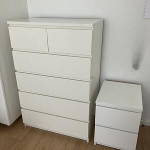 IKEA Malm Byrå och sängbord