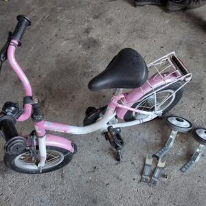 Begagnad 12 tum barncykel, m stödhjul