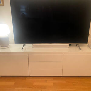 Bestå Burs Tv-bänk Ikea med glasskiva 