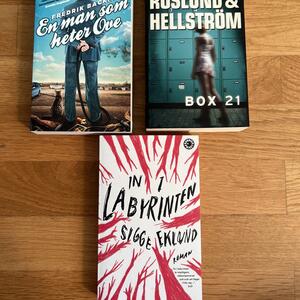 Bokpaket: En man som heter Ove, In i Labyrinten & Box 21 Sigge E