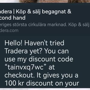 100kr rabatt på Tradera 