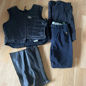 Ridbyxor, skyddsväst, vinterridbyxor, shortchaps