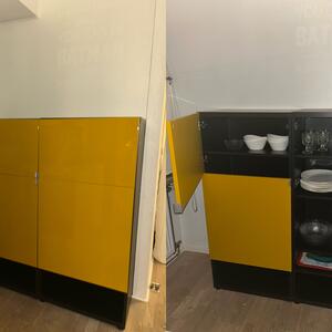 IKEA Metod skåp / hylla med gula dörrar