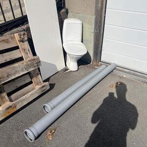 Avloppsrör 2m +1,5m 110mm
